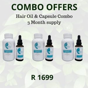 Hair Growth Capsules & Oil combo: 3month supply